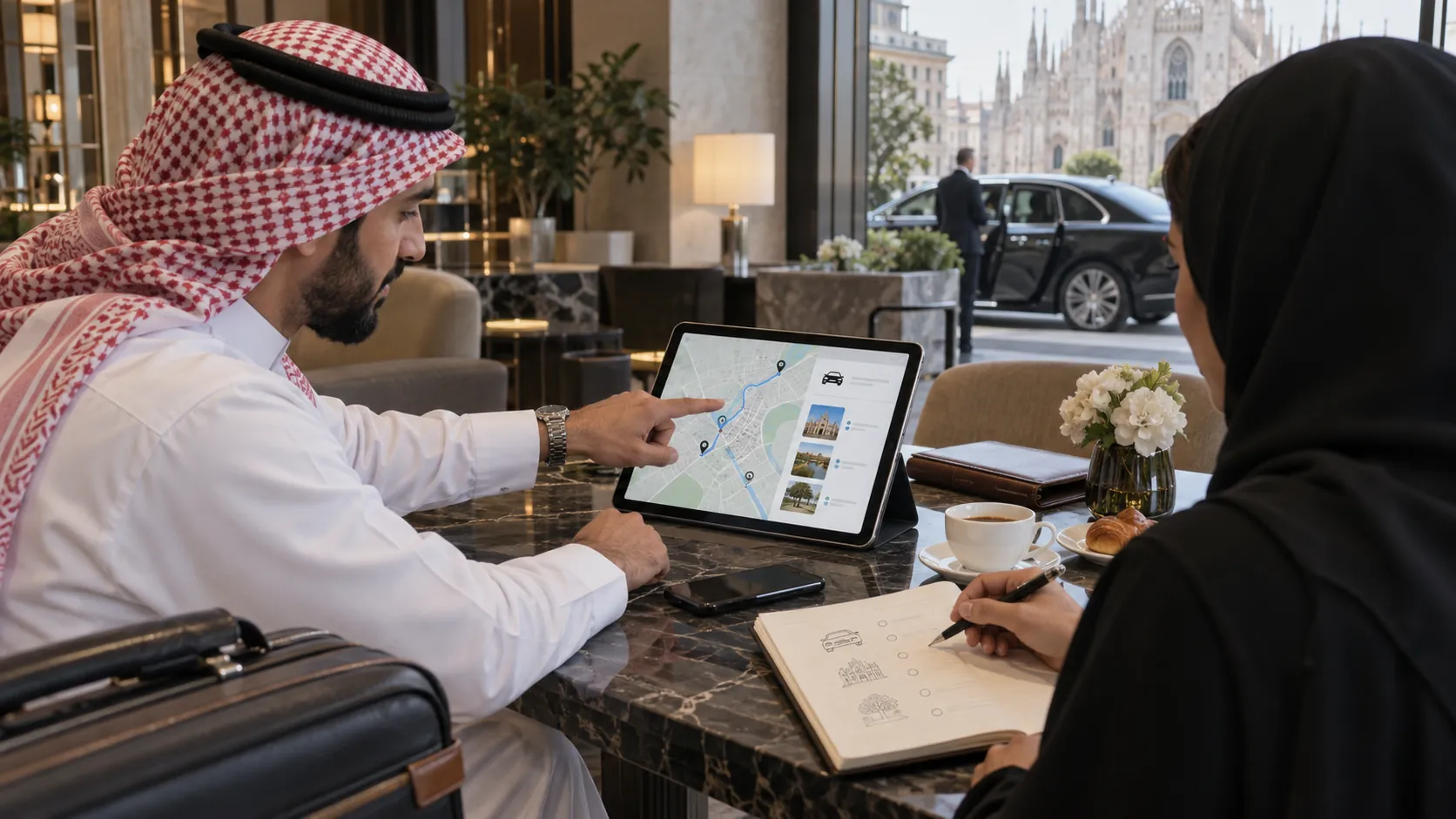 تكلفة سائق عربي في ميلانو وبنود عرض الرحلة قبل التأكيد